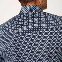 ROPER Men's Blue Four Leaf Print L/S -Western Cowboy Equipment Store 0300102252014c