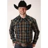 Roper Dark Chocolate Plaid Long Sleeve -Western Cowboy Equipment Store 0300102781049a