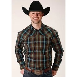 Roper Dark Chocolate Plaid Long Sleeve
