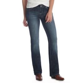 Wrangler Women's Dark Slim Boot Cut Jean -Western Cowboy Equipment Store 09mwzdofront
