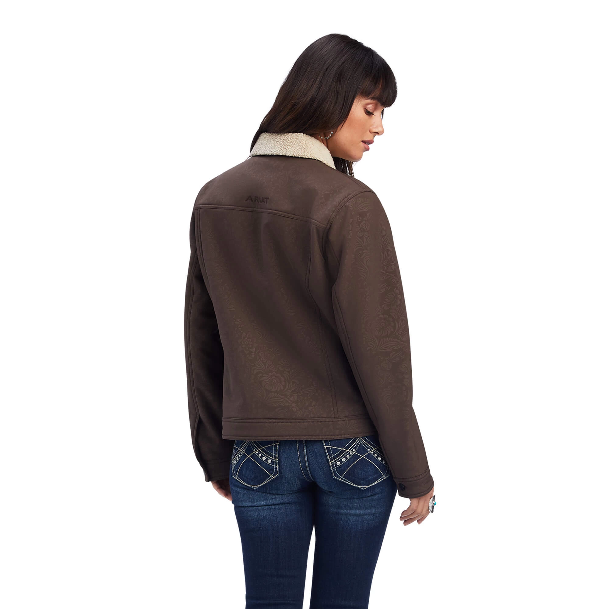 Ariat Brazil Nut Paisley Trucker Softshell Jacket 4 Ariat Brazil Nut Paisley Trucker Softshell Jacket - Image 2