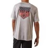 Ariat Grey Flag Shield Tee -Western Cowboy Equipment Store 10043765 back
