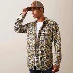 Ariat Men's Hadkins Retro Fit Shirt 10 Ariat Men's Hadkins Retro Fit Shirt -Western Cowboy Equipment Store 10043893 front warm