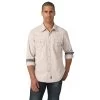 Wrangler Tan Shirt With Grey Accent -Western Cowboy Equipment Store 112327789 BF01 SWBB PRD