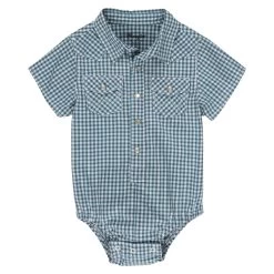 Wrangler Blue Plaid Onesie