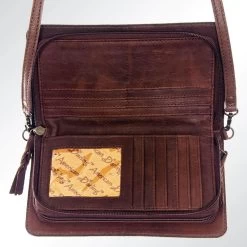 American Darling Tooled Leather W/ Turquoise Crossbody -Western Cowboy Equipment Store 117769 G