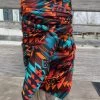 Orange And Turquoise Aztec Wild Rag -Western Cowboy Equipment Store 1313 c