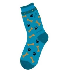 Women's Paw Print And Dog Bone Socks