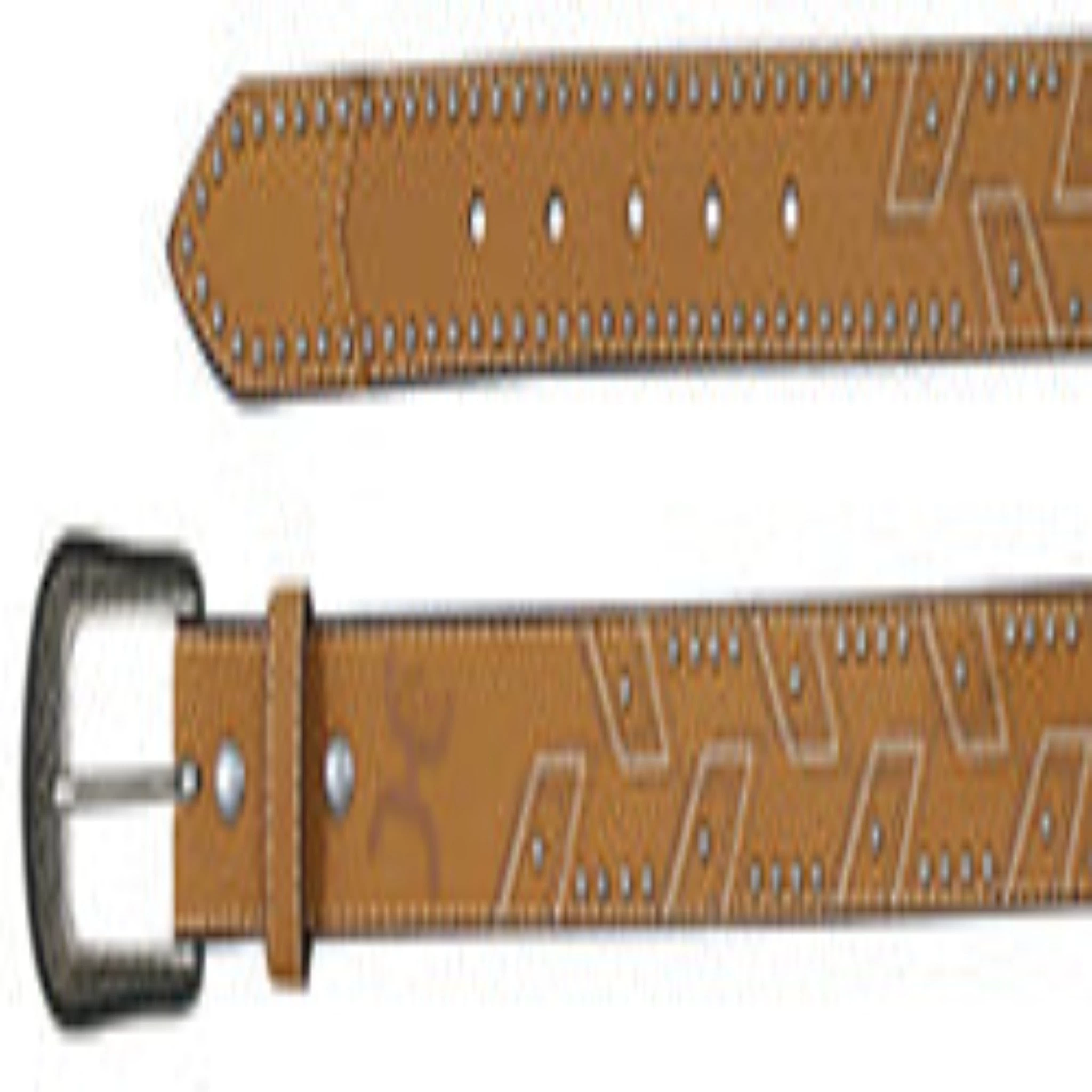 Hooey Men's Natural Belt With Stacked Embroidery 3 Hooey Men's Natural Belt With Stacked Embroidery