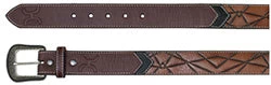 Hooey Men's Chestnut Geometric Belt 3 Hooey Men's Chestnut Geometric Belt