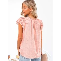 Pink Tiered Ruffled Drawstring Top -Western Cowboy Equipment Store 16741261 04a8ad9e 2b51 40e8 84a9 48fddb9bbaea