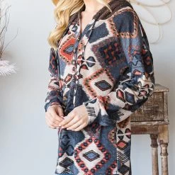 Multicolor Aztec Solid Hoodie -Western Cowboy Equipment Store 16782534 253b6e15 b462 4c2f ad6e 3cfb138a3f31