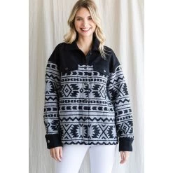 Aztec Print Contrast Color Point Jacket -Western Cowboy Equipment Store 16939395 b76e436b 505e 4cf6 9ff0 3b36d3a561f6