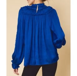 Solid Ruffled Satin Long Sleeve -Western Cowboy Equipment Store 17405072 538324ce 2d41 40dd ba28 f8bf96283a02
