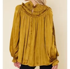 Solid Ruffled Satin Long Sleeve -Western Cowboy Equipment Store 17405072 ea8cd65b ff02 4b3a 9027 e59fd00b6ac5