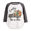 Kids Pumpkin Truck Raglan Sleeve Top