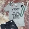 J.Forks Designs Whiskey Tee -Western Cowboy Equipment Store 1954Whiskey