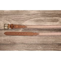 Texas Saddlery Tan/Brown Buckstitch Belt