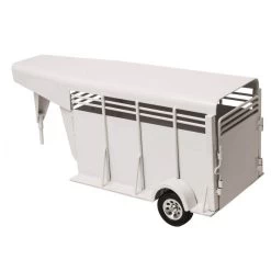 Little Buster Toys White Stock Trailer -Western Cowboy Equipment Store 200840 2