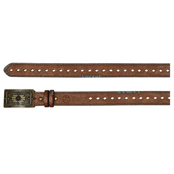 Hooey Brown Turquoise Stitched Belt 3 Hooey Brown Turquoise Stitched Belt