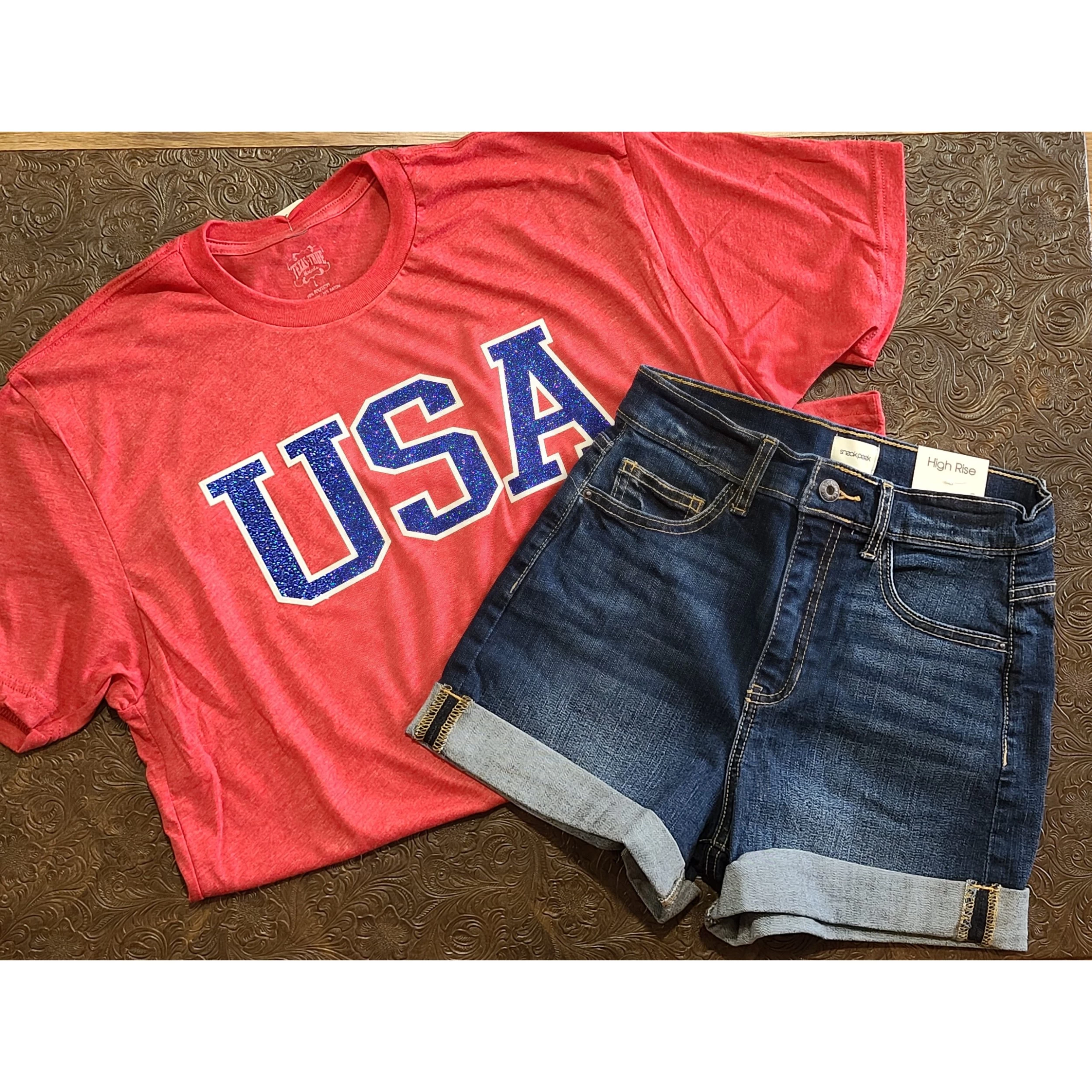 Sneak Peak High Rise Dark Denim Shorts 7 Sneak Peak High Rise Dark Denim Shorts - Image 5