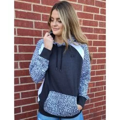 Hooey Savannah Black & White Cheetah Hoodie