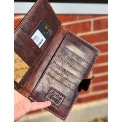 American Darling Turquoise Tooled Leather Wallet -Western Cowboy Equipment Store 20230215 123335