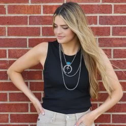 Black Cropped Fit Tank