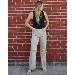 KanCan Taupe 90's Ultra High Rise Wide Leg Jean -Western Cowboy Equipment Store 20230405 133503