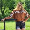 Wrangler Rust Long Live Cowboys Crop Sweatshirt -Western Cowboy Equipment Store 20230615 111104