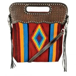 Showman Southwest Tooled Fringe Purse