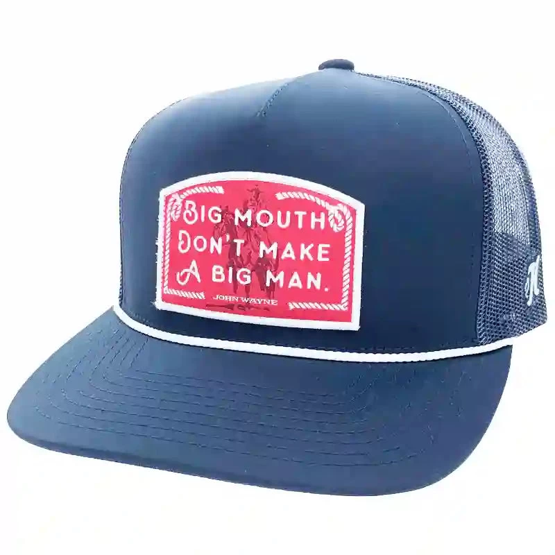 Hooey High Profile Navy Cap-John Wayne Red/White Patch 3 Hooey High Profile Navy Cap-John Wayne Red/White Patch