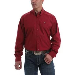 Cinch Solid Burgundy Shirt