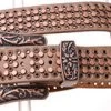 Women's Brown Laser Cut Studded Belt