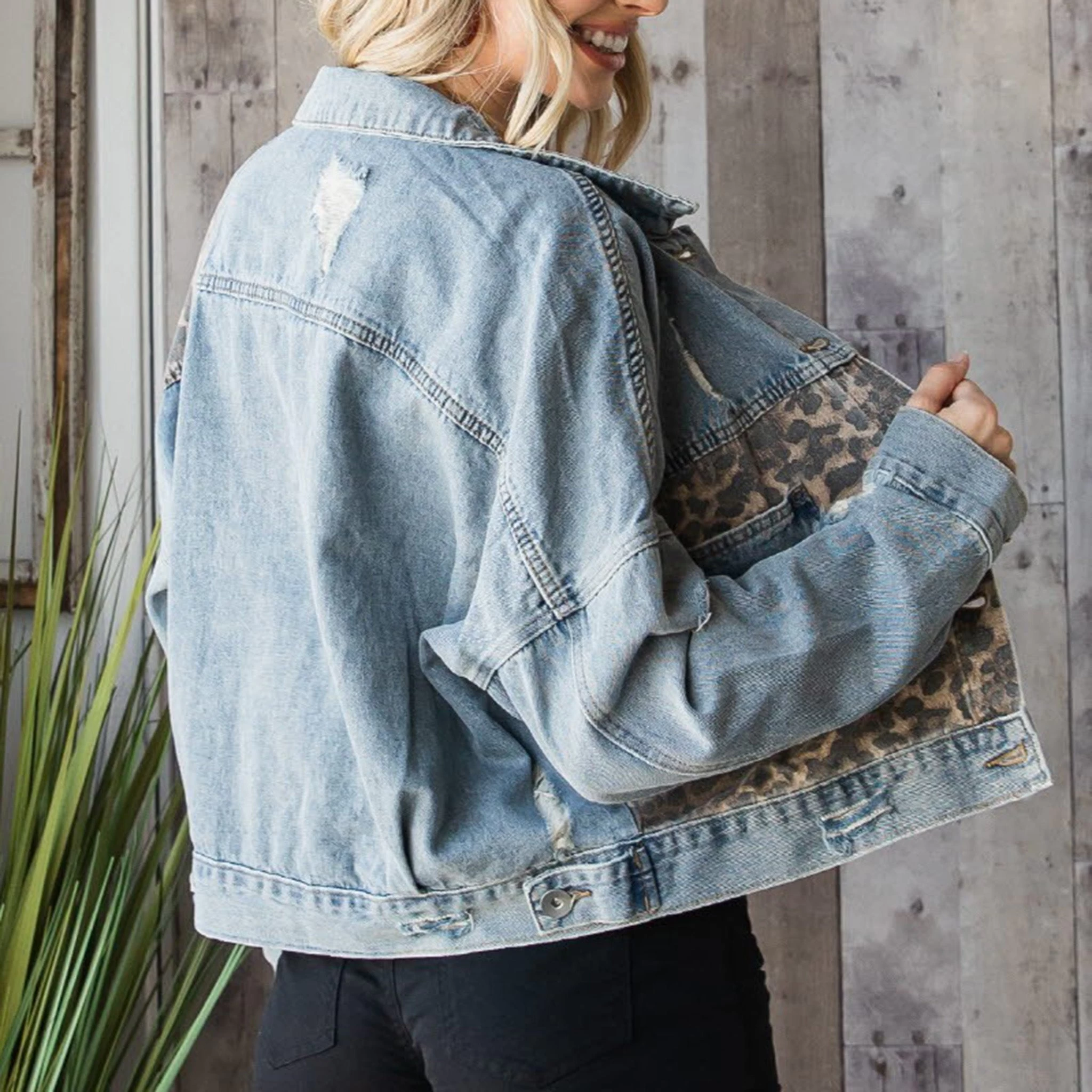 Denim Animal Print Jacket 5 Denim Animal Print Jacket - Image 3