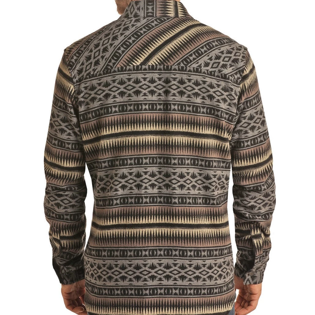 Rock & Roll Jacquard Aztec Shirt Jacket 4 Rock & Roll Jacquard Aztec Shirt Jacket - Image 2