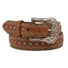 Ariat Women's Brown And Turquoise Diamond Inlay Belt -Western Cowboy Equipment Store A1518202