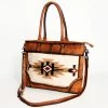 American Darling Cream Aztec Tan Leather Purse -Western Cowboy Equipment Store ADBG1034A