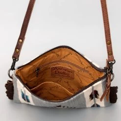 American Darling Gray Blanket Fringe Crossbody -Western Cowboy Equipment Store ADBG236D4E