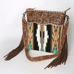 American Darling Tan & Black & Turquoise Crossbody -Western Cowboy Equipment Store ADBG510AG A