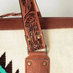 American Darling White Rustic Aztec Duffel Bag -Western Cowboy Equipment Store ADBG870Da