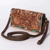 American Darling Tooled Turquoise Clutch -Western Cowboy Equipment Store ADBGM169L