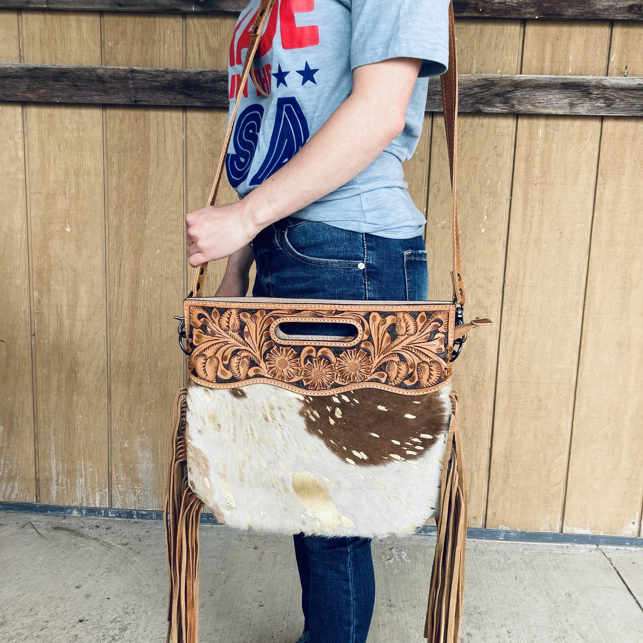 American Darling Cowhide/Fringe Purse 3 American Darling Cowhide/Fringe Purse