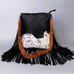 American Darling Conceal Carry Black/White Cowhide Bag -Western Cowboy Equipment Store ADBGZ137BKW