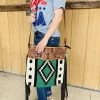 American Darling Conceal Carry Green White Tooled Purse -Western Cowboy Equipment Store ADBGZ225