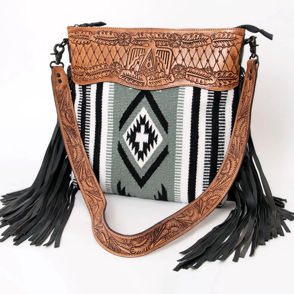 American Darling Grey Aztec Blanket/Thunderbird Tooling Bag 3 American Darling Grey Aztec Blanket/Thunderbird Tooling Bag