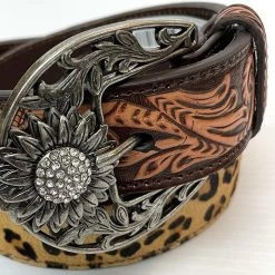 Leopard Sunflower Tooled Belt 7 Leopard Sunflower Tooled Belt -Western Cowboy Equipment Store Angel Ranch D140001802 3 1024x1024 950a8b46 2d33 482d a5fa c252988738d8