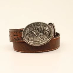 Ariat Kid's Brown Bull Rider Buckle Belt