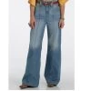 Cruel Girl Light Stone Wash Wide Leg Jean -Western Cowboy Equipment Store CB19154001 1
