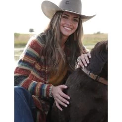 Cruel Girl Navy/Rust/Tan Duster -Western Cowboy Equipment Store CWK7408001 3